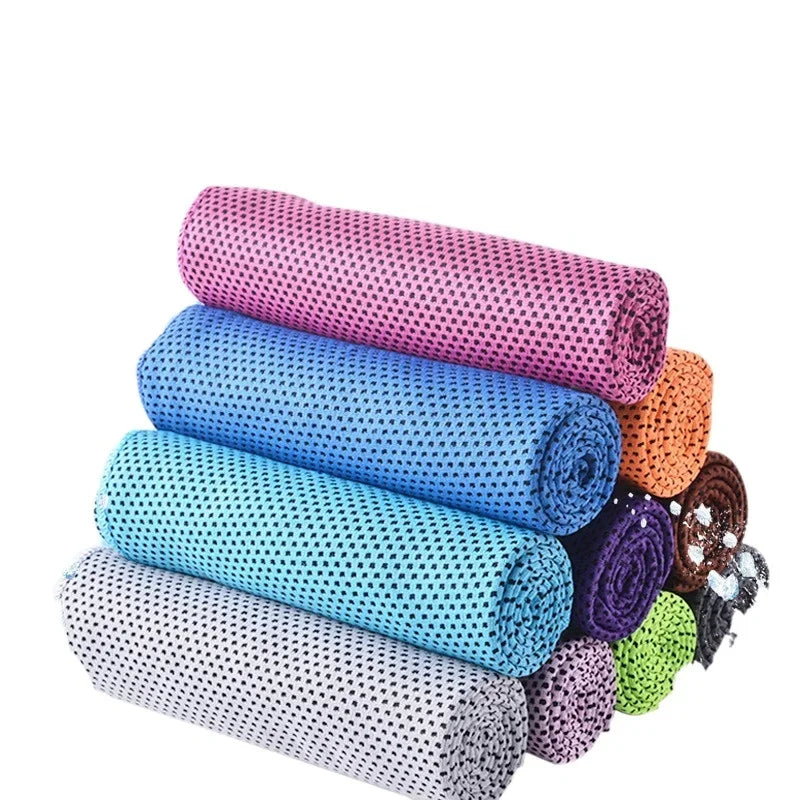 Cooling Towel Instant Relief Microfiber Cool Towels Chilling Neck Wrap Ice Cold Rags for Sports Fitness Camping Cycling Hiking