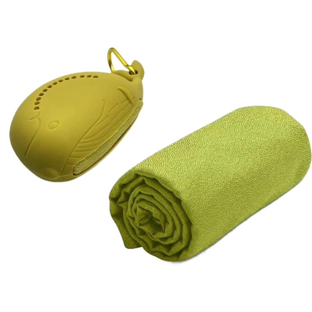 Quick Drying Cooling Ice Towel for Outdoor Portable Cute Bag Fitness Cool Towel with Buckle Microfiber Sports Cold Towel
