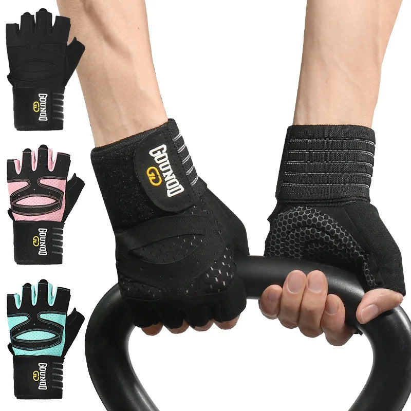 Weightlifting Gloves Wristband Support Breathable Anti-Slip