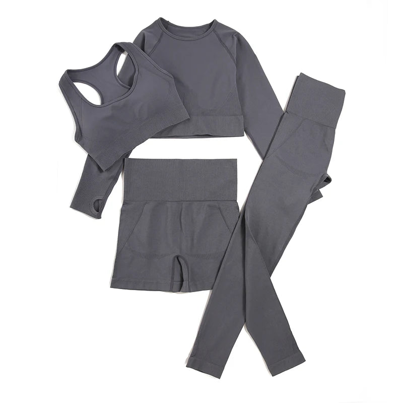 2/3/4pcs Seamless Yoga Set Gym Clothes Sportswear