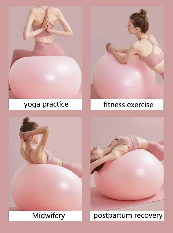 Multifunctional Pvc Explosion-proof Yoga Ball Smooth Surface Fitness Relaxation Ball Weight Loss Midwifery Elastic Big Ball