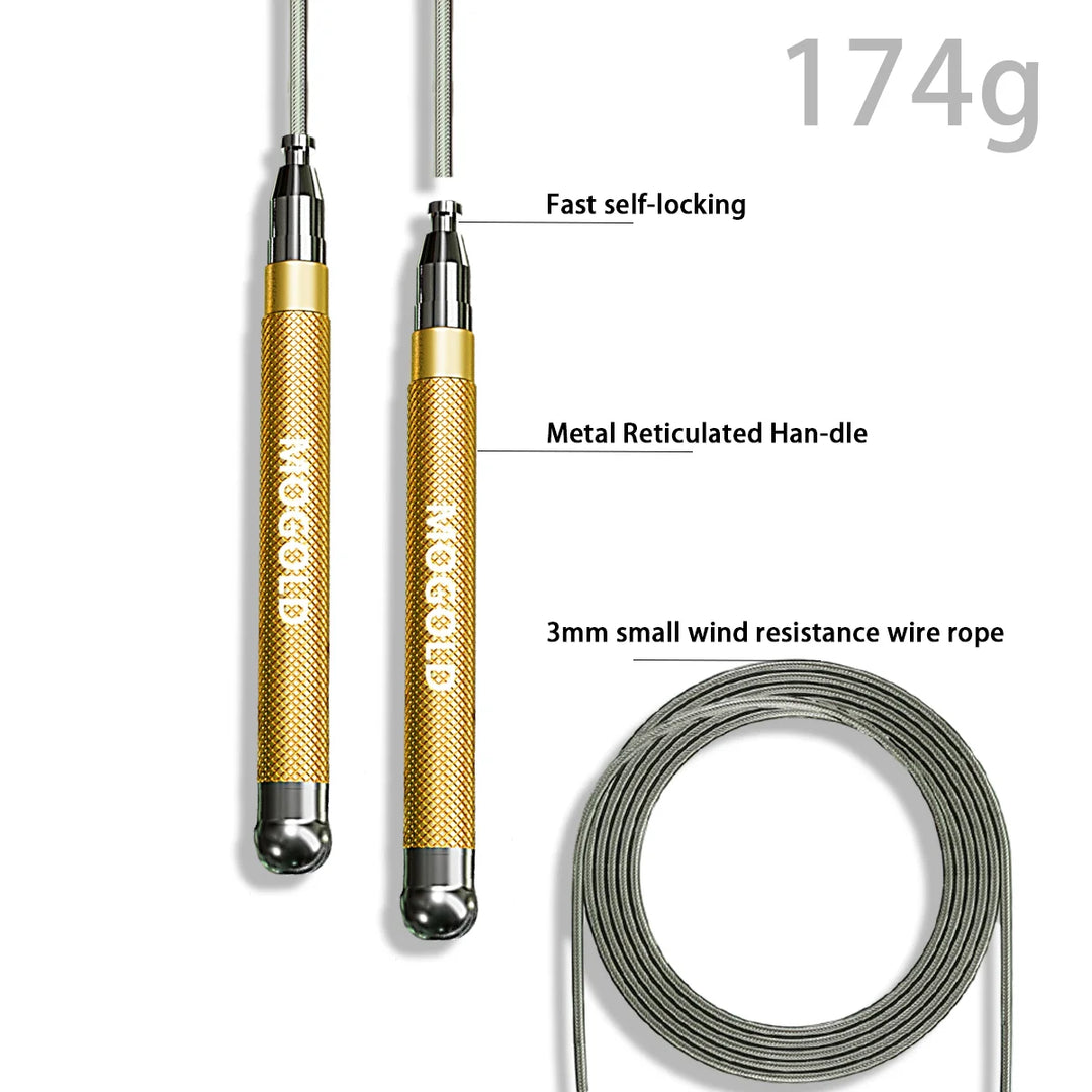 Aluminum Alloy Skipping Rope, Double Bearing Design, Adjustable Rope Length, Aerobic Fitness Equipment, Home Exercise General