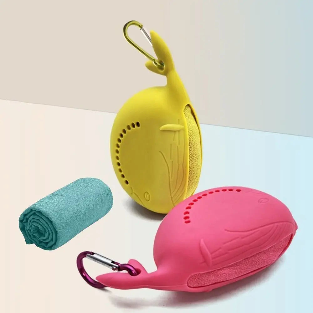 Quick Drying Cooling Ice Towel for Outdoor Portable Cute Bag Fitness Cool Towel with Buckle Microfiber Sports Cold Towel