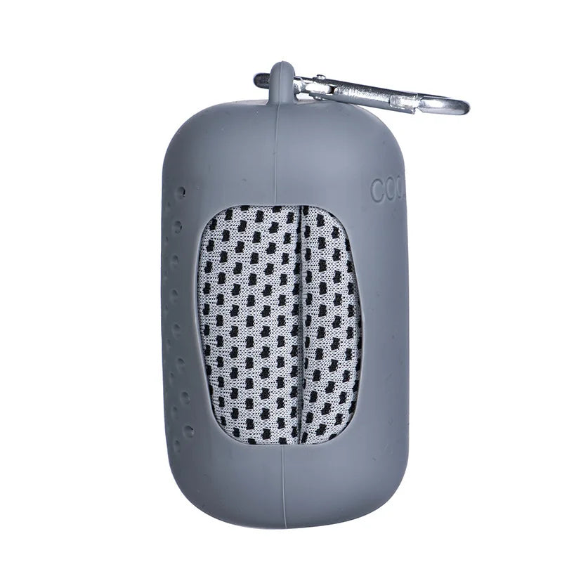 Portable Mini Silicone Set Cold Towel Outdoor Cooling Towel Heat Dissipation Sweat Absorption Quick-drying Fitness Hair