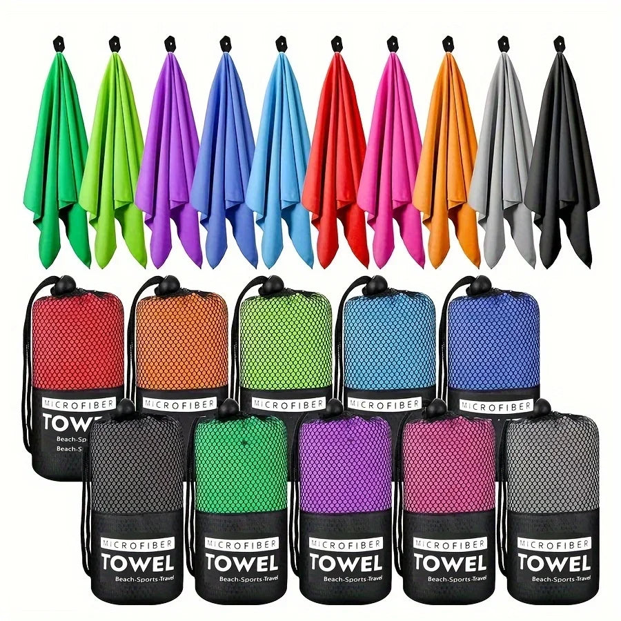 Microfiber Towel 1PC-Quick Dry Super Absorbent&Ultralight for Gym,Swim,Yoga Beach,Camping-Portable Fitness&Pool Accessories