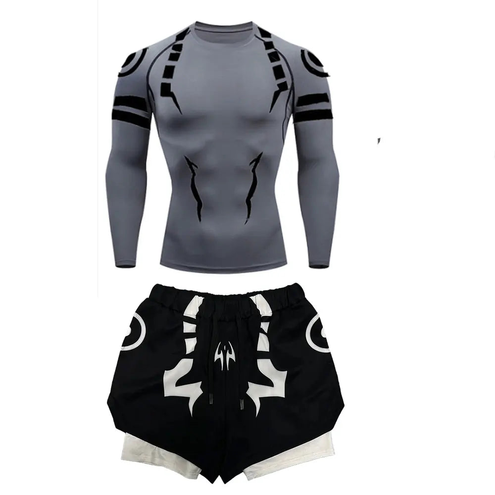Anime Jujutsu Kaisen Compression Set Fitness Suit