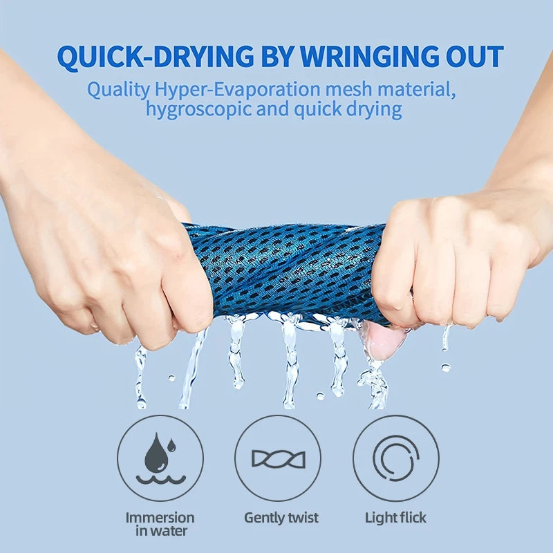Cooling Towel Instant Relief Microfiber Cool Towels Chilling Neck Wrap Ice Cold Rags for Sports Fitness Camping Cycling Hiking