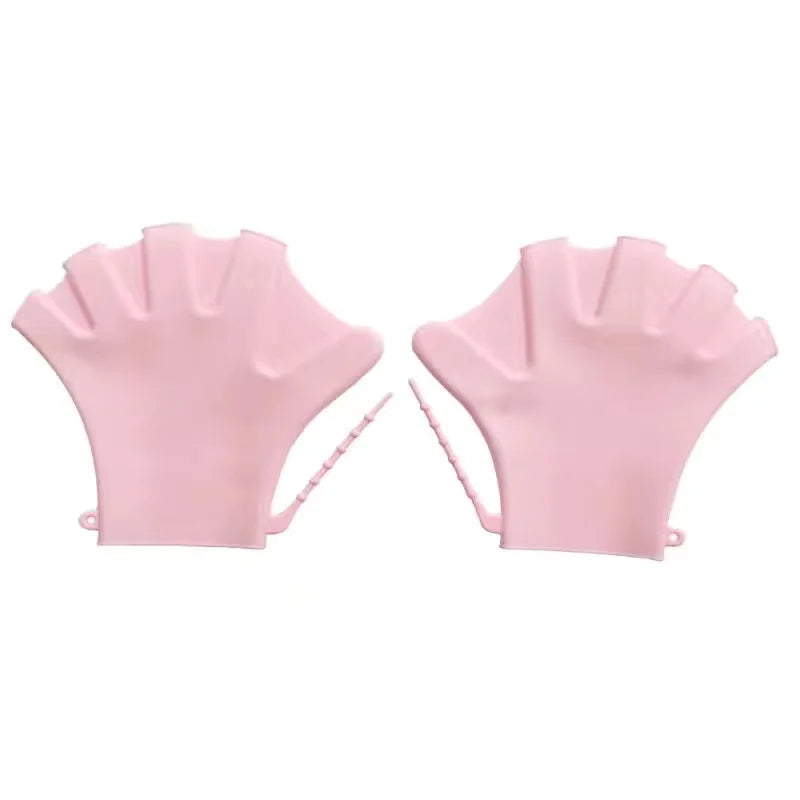 Child Adult Swimming Gloves Webbed Fitness Water Resistance Training Gloves Silicon Swimming Diving Glove Swim Training Mittens