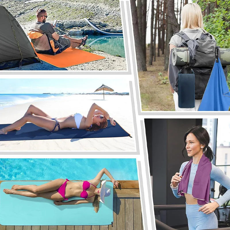 Quick-Drying Sports Towel 40x80/80x160CM Blue Grey Green Orange Swimming Gym Fitness Camping Running Beach Washcloth Towels