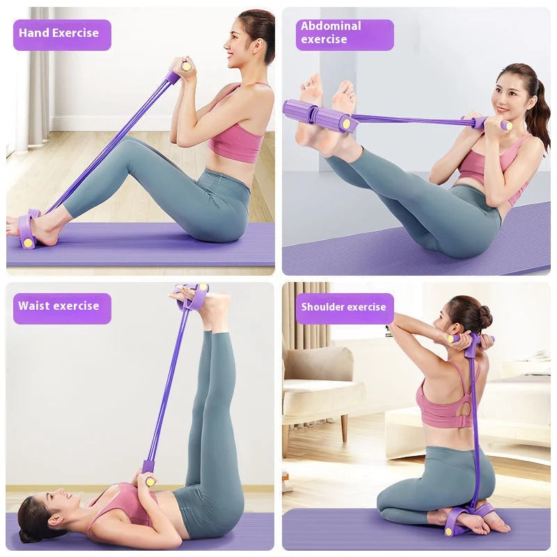 Multifunction Tension Rope Resistance Band Elastic Pedal