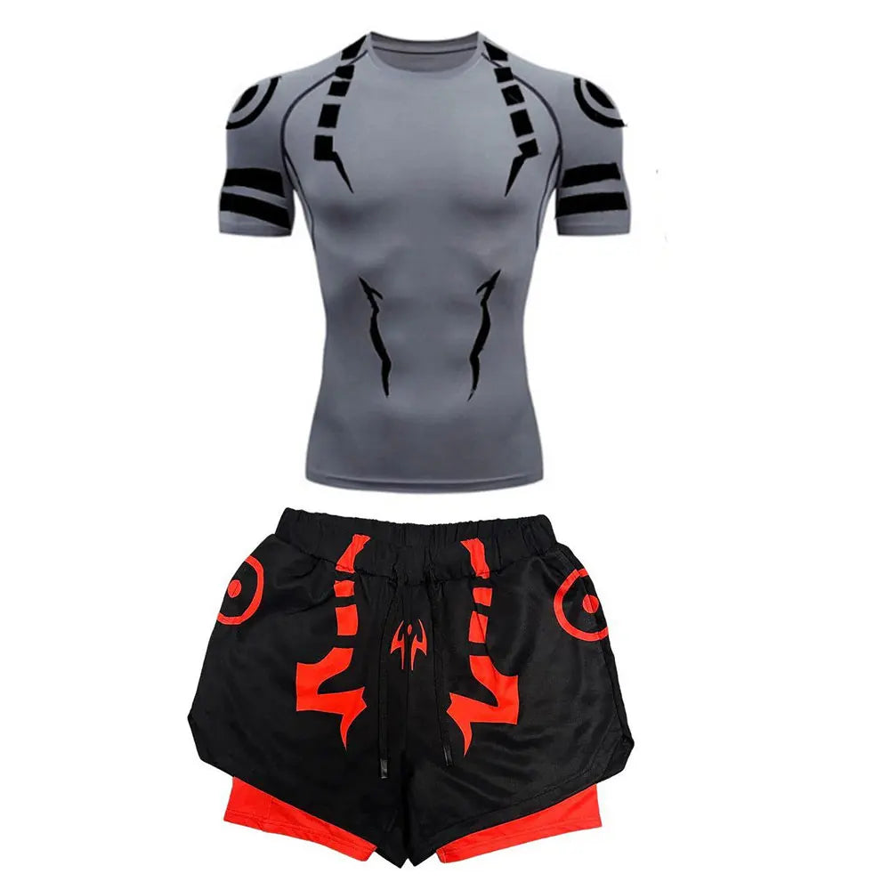 Anime Jujutsu Kaisen Compression Set Fitness Suit