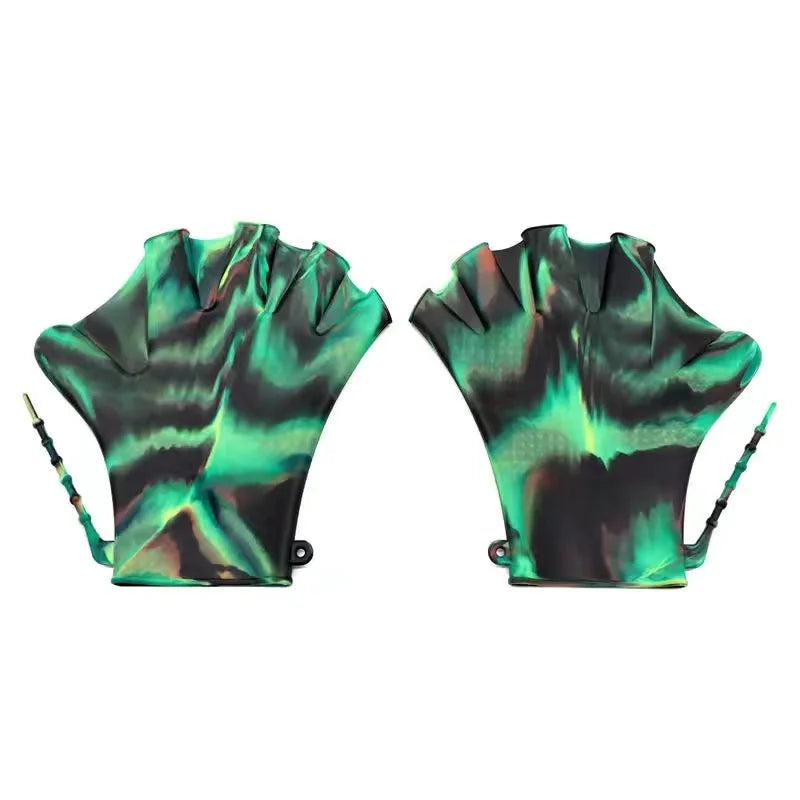 Child Adult Swimming Gloves Webbed Fitness Water Resistance Training Gloves Silicon Swimming Diving Glove Swim Training Mittens