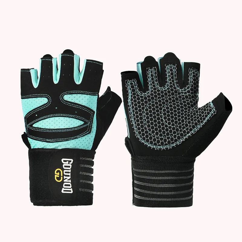 Weightlifting Gloves Wristband Support Breathable Anti-Slip