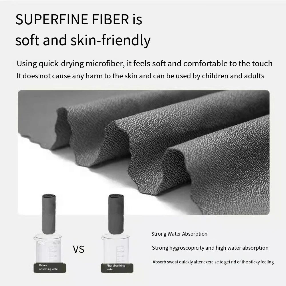 Quick Drying Cooling Ice Towel for Outdoor Portable Cute Bag Fitness Cool Towel with Buckle Microfiber Sports Cold Towel