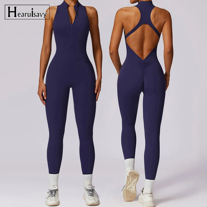 V Back One-piece Suit Women Sports