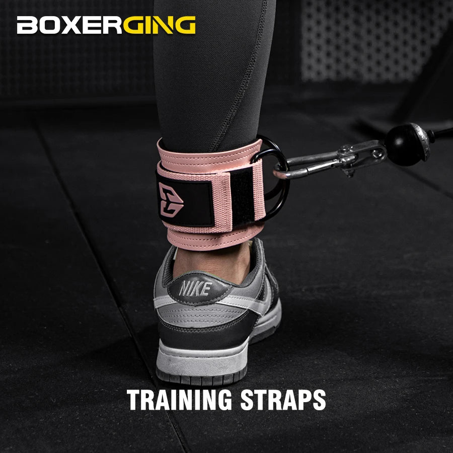 Fitness Ankle Straps Adjustable D-Ring Support Cuffs Gym Leg Strength Workouts Pulley With Buckle Sports Guard Safety Abductors