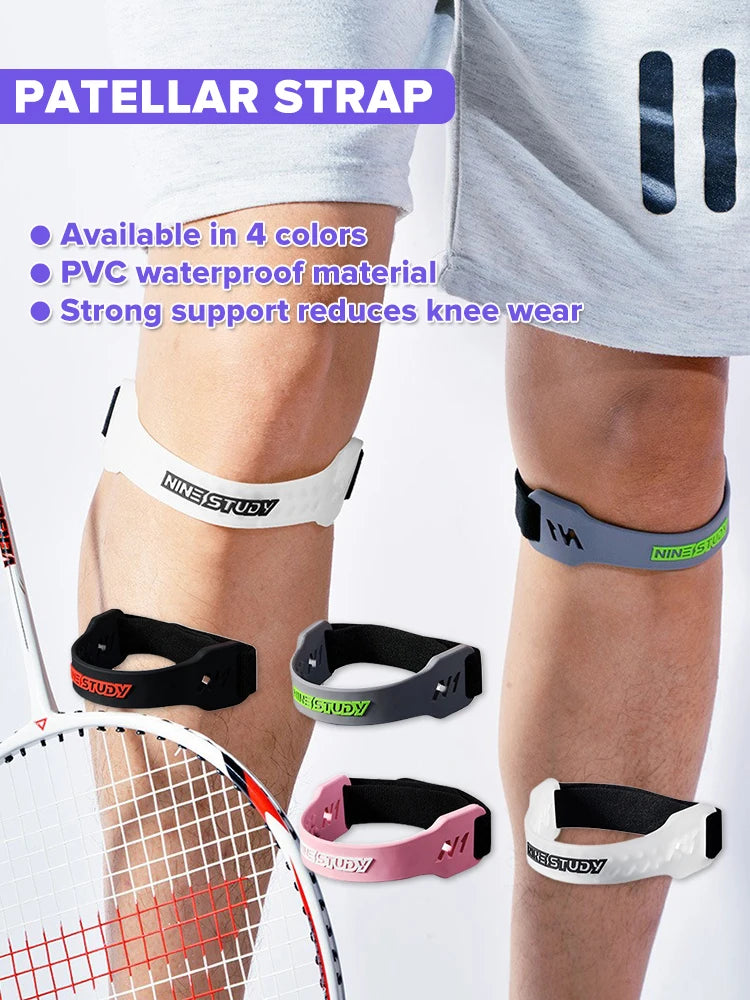 New Materials PVC Patellar Strap Knee Pads Support Waterproof Sweatproof Adjustable Knee Strap for Gym Sport Fitness Running 1PC