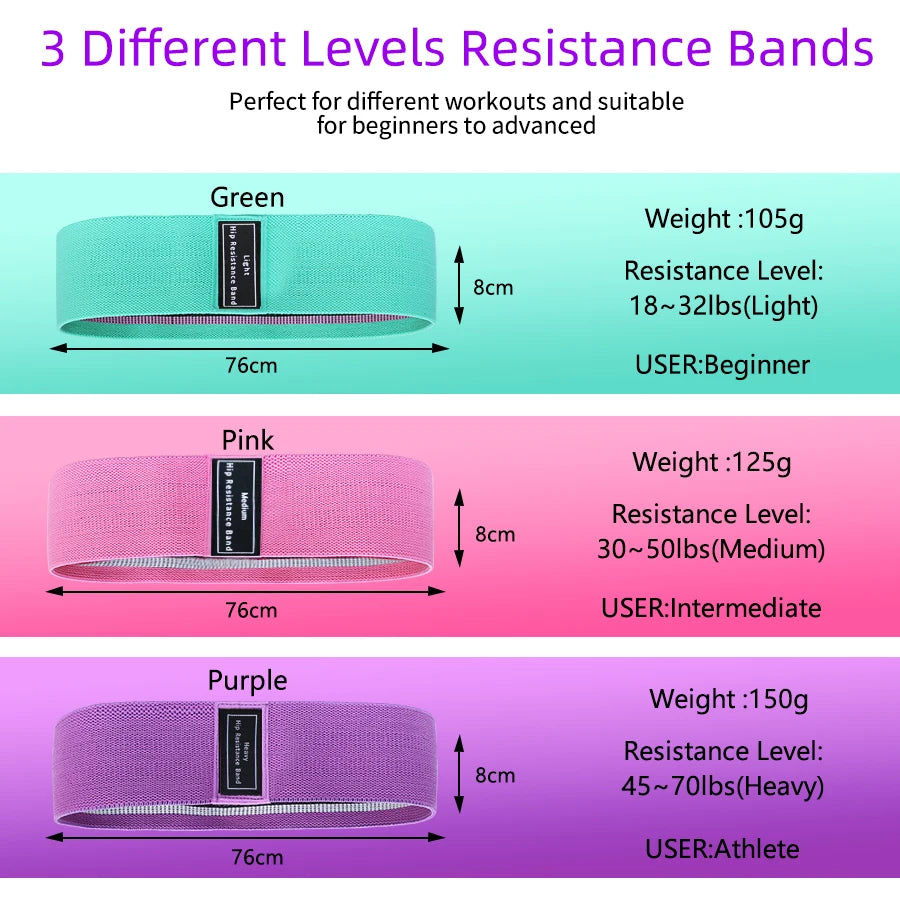 Fabric Resistance Hip Booty Bands Glute Thigh Elastic Workout