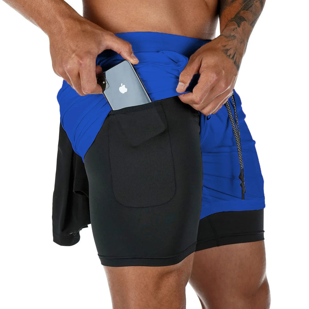 Running Shorts Men 2 In 1 Quick Dry Gym Workout