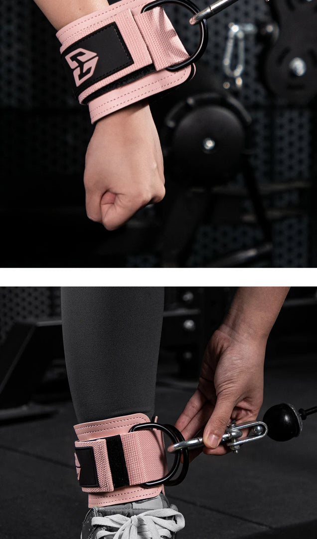 Fitness Ankle Straps Adjustable D-Ring Support Cuffs Gym Leg Strength Workouts Pulley With Buckle Sports Guard Safety Abductors
