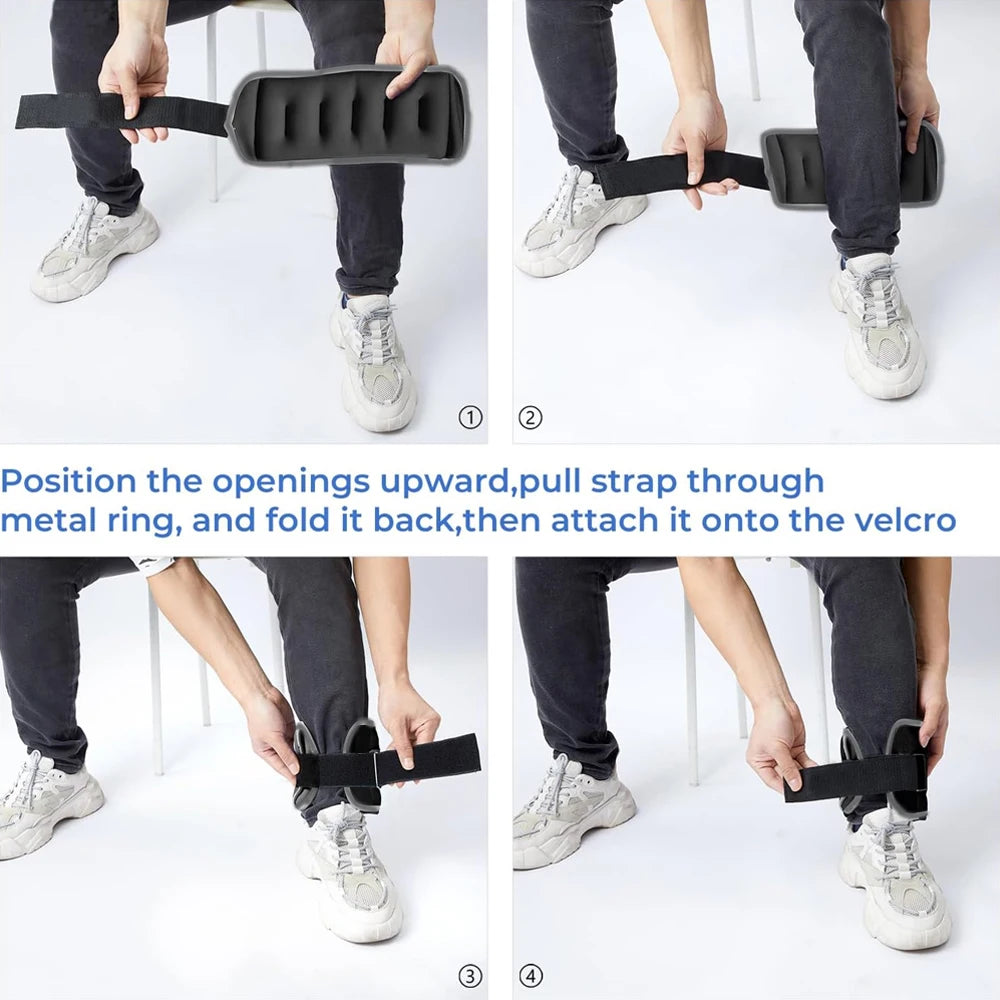 1Pair Ankle Weights for Men Women Kids,Leg Arm Wrist Weights with Adjustable Strap for Running,Gymnastics,Aerobics,Gym,Fitness