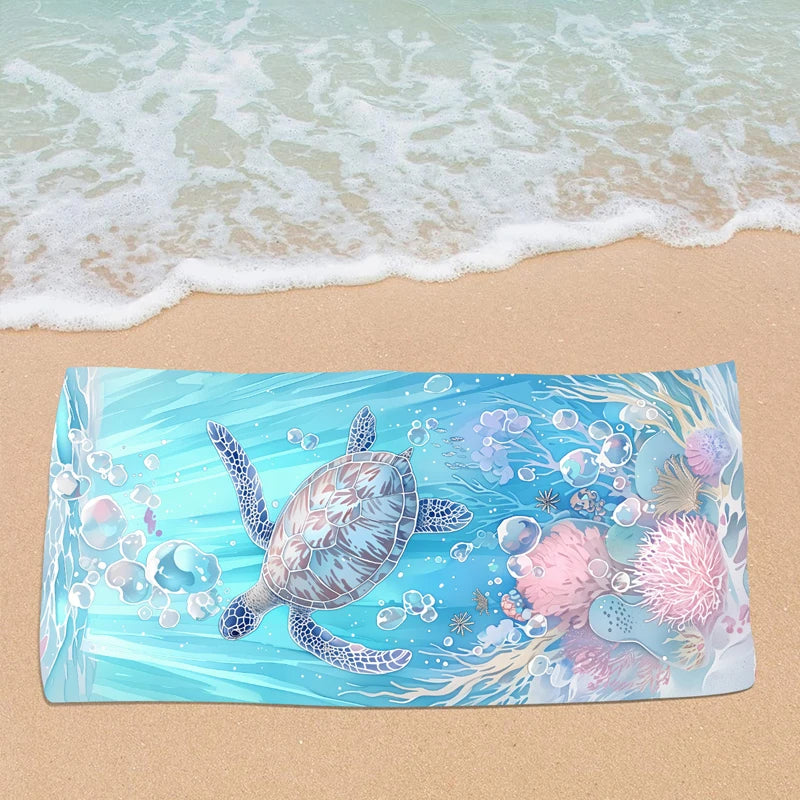 Large Microfiber Lightweight Beach Towel Portable Storage Backpack Sports and Fitness Printed Towel Bath Toweldropshipping drops
