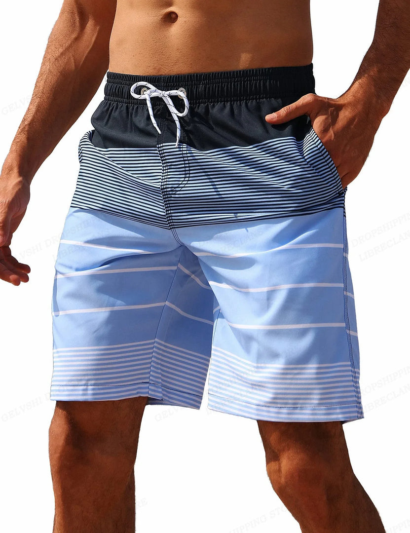 2025 New Men's Casual Shorts Fitness Shorts Summer Breathable 3D Beach Shorts Men's Classic Beach Quick Drying Shorts