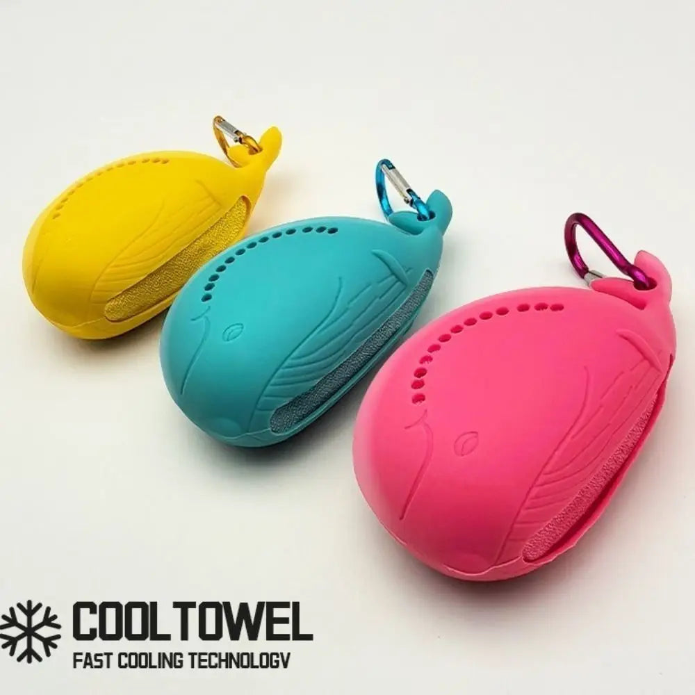 Quick Drying Cooling Ice Towel for Outdoor Portable Cute Bag Fitness Cool Towel with Buckle Microfiber Sports Cold Towel