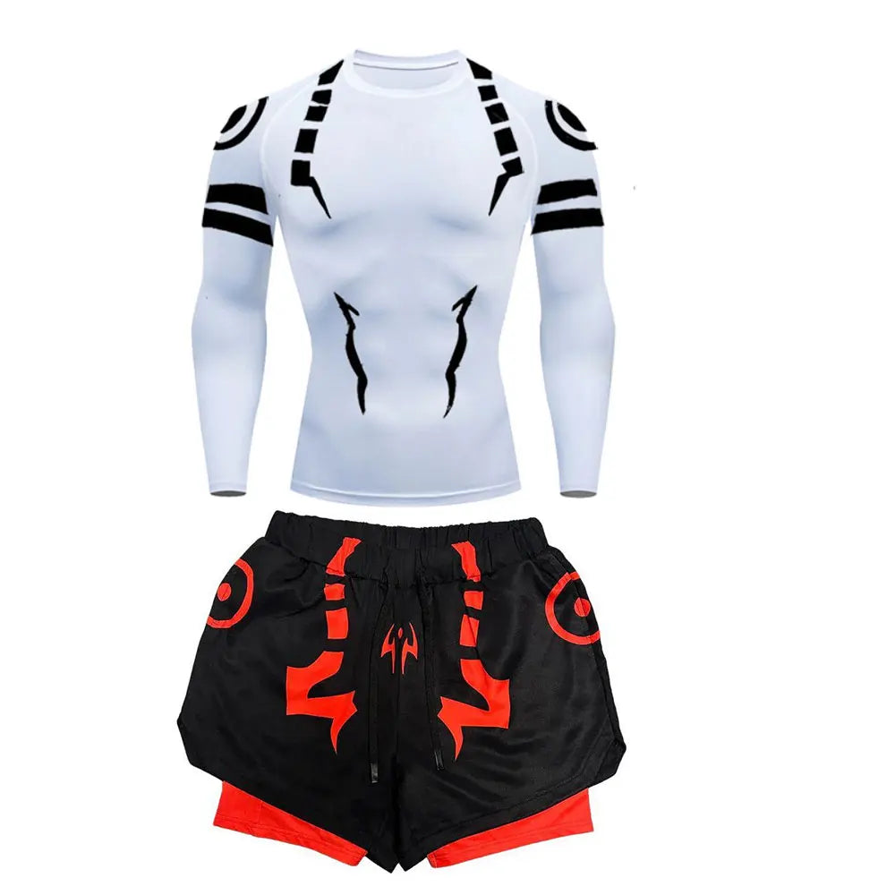 Anime Jujutsu Kaisen Compression Set Fitness Suit
