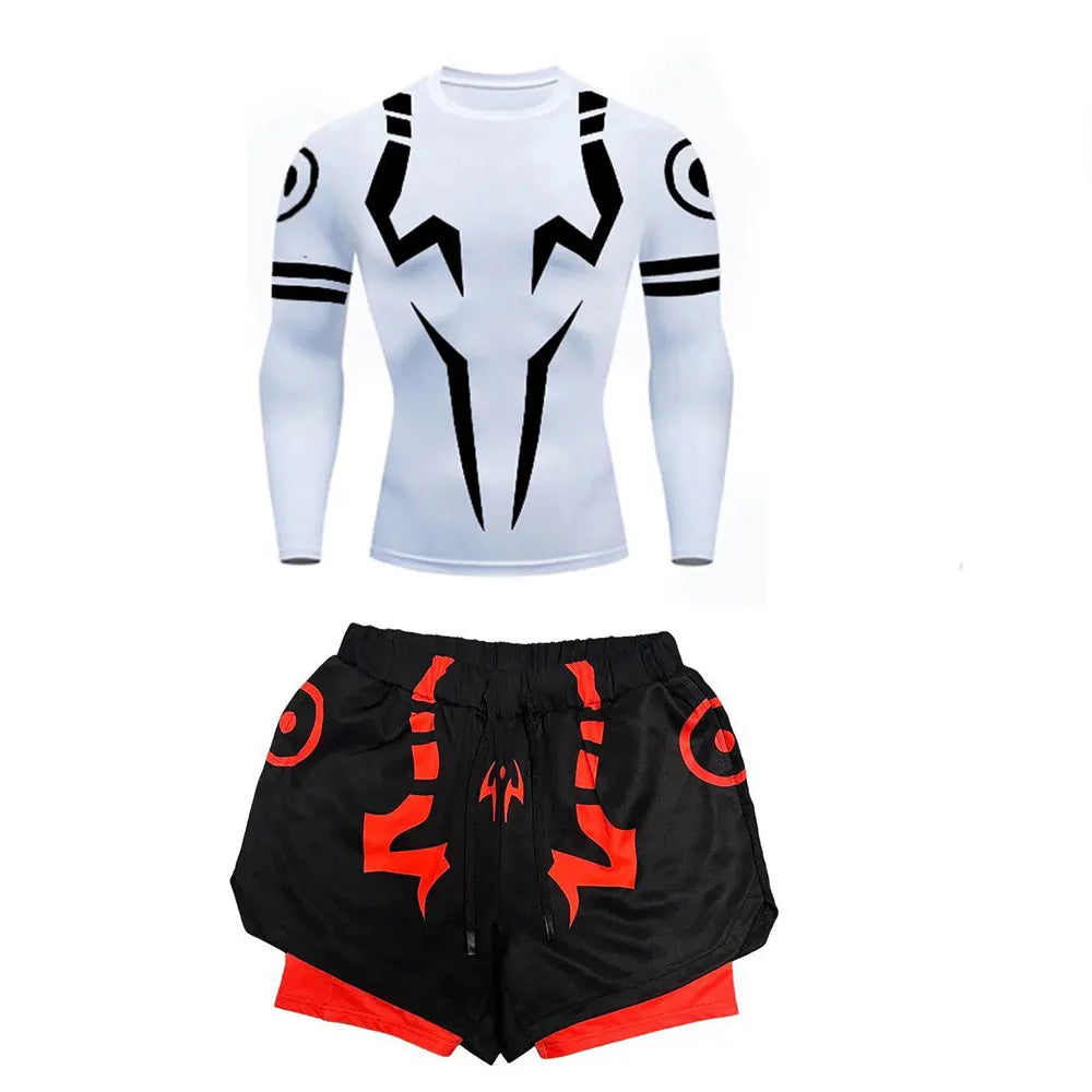 Anime Jujutsu Kaisen Compression Set Fitness Suit