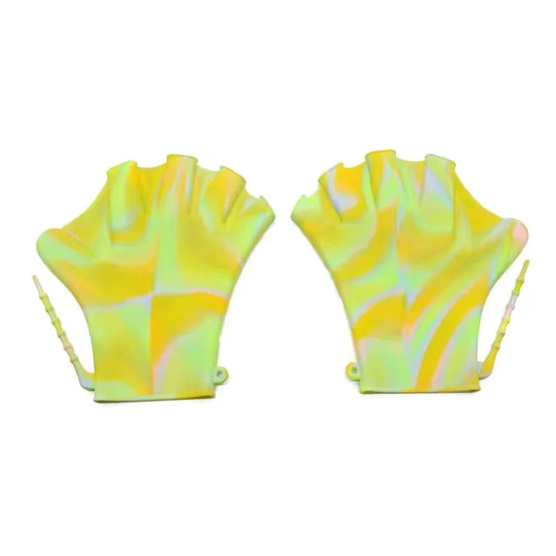 Child Adult Swimming Gloves Webbed Fitness Water Resistance Training Gloves Silicon Swimming Diving Glove Swim Training Mittens