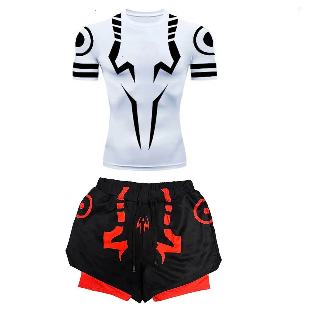 Anime Jujutsu Kaisen Compression Set Fitness Suit