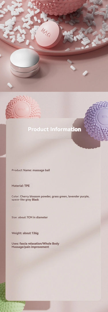 Fascial Ball Foot Massage Ball for Muscle Relaxation Yoga Pilates Magnetic Hedgehog Design with Arch Peanut Home Gym Equipment