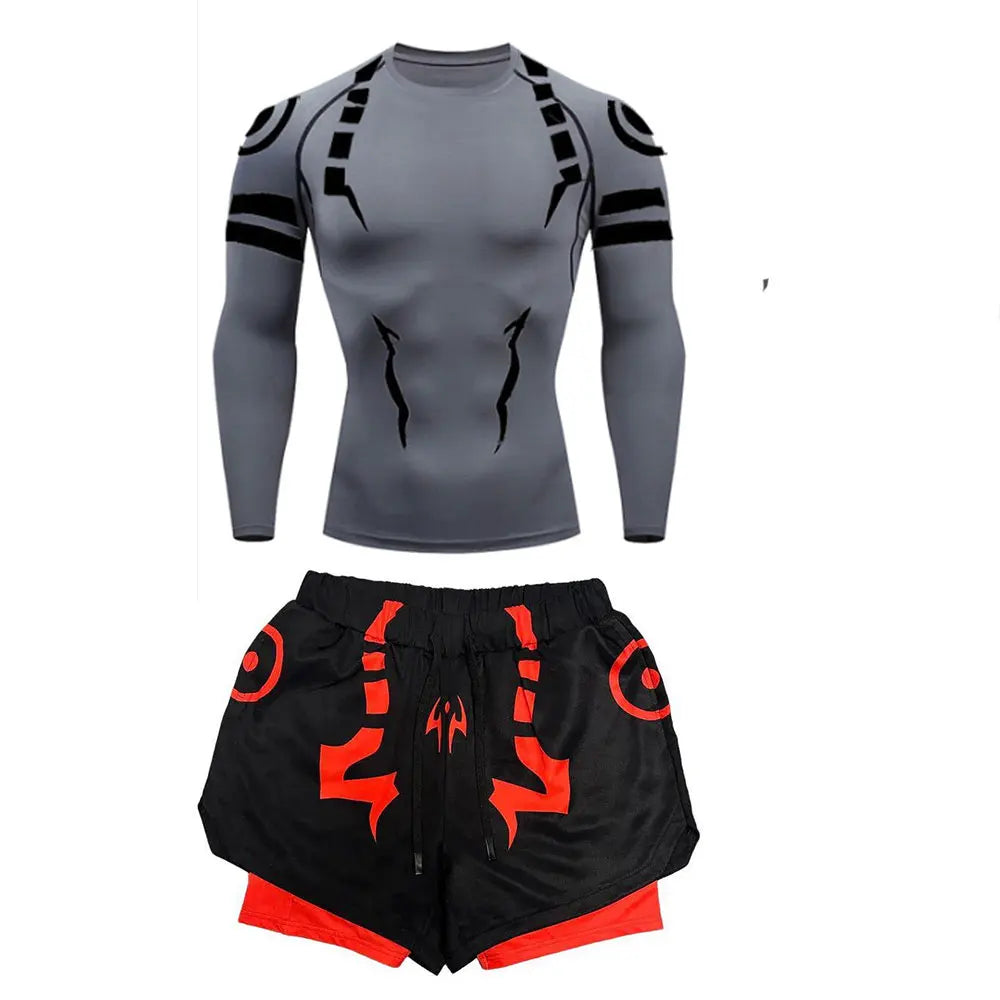 Anime Jujutsu Kaisen Compression Set Fitness Suit
