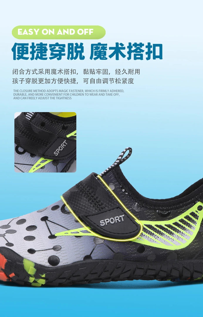 Children Boys And Girls Beach Quick Diving Shoes Qianjiang Swimming Shoes Indoor Fitness Floor Shoes Bathroom Shoes 28-38#