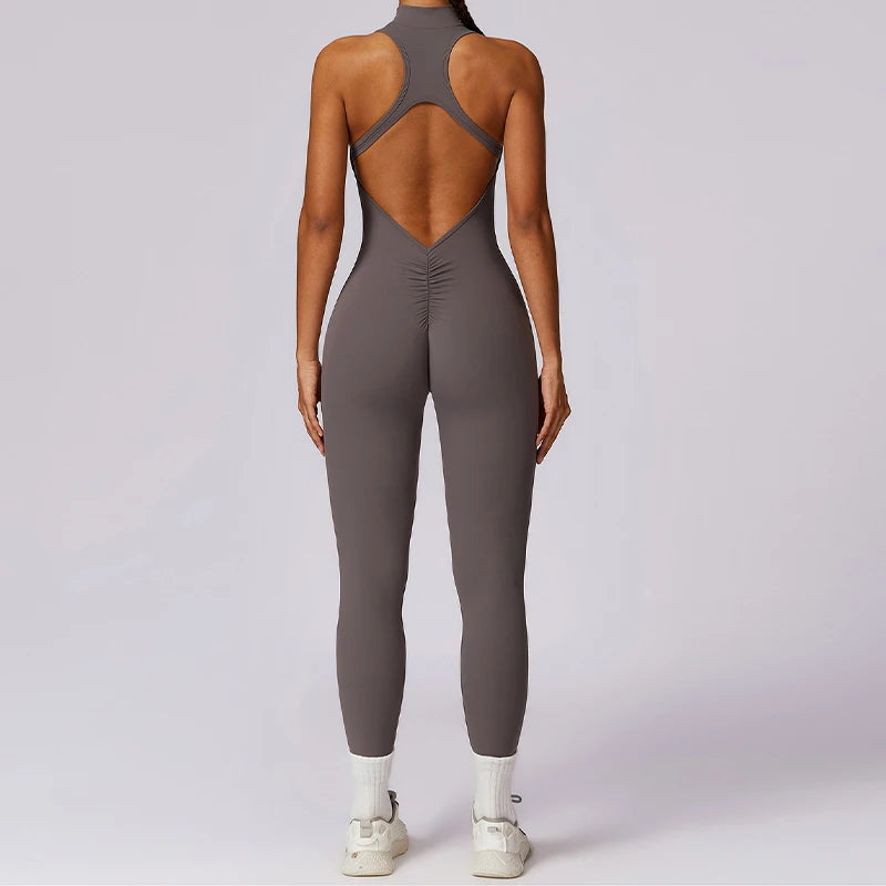 V Back One-piece Suit Women Sports