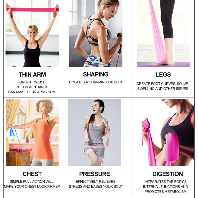 Yoga Pilates Elastic Resistance Band Fitness Training