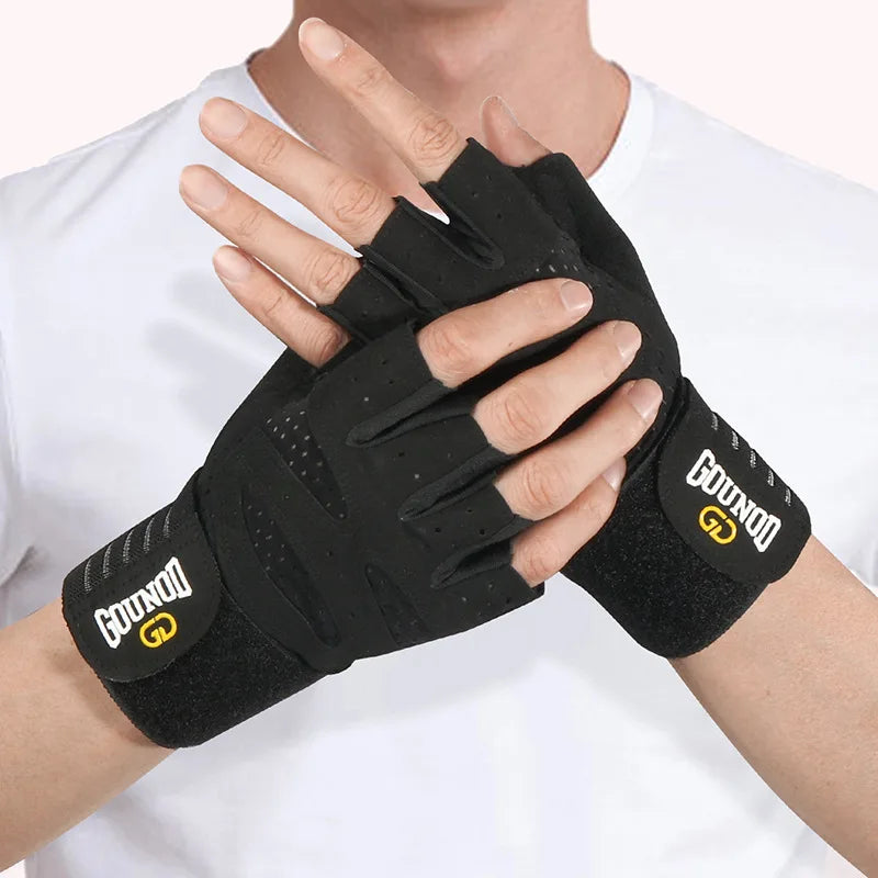 Weightlifting Gloves Wristband Support Breathable Anti-Slip