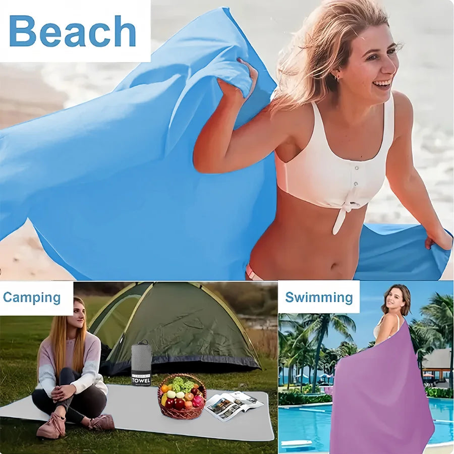Microfiber Fitness Towel Bath Towel Set Sweat Absorbent Sports Towel  Yoga Towel Fitness Towel Gym Towel  Suitable for Travel