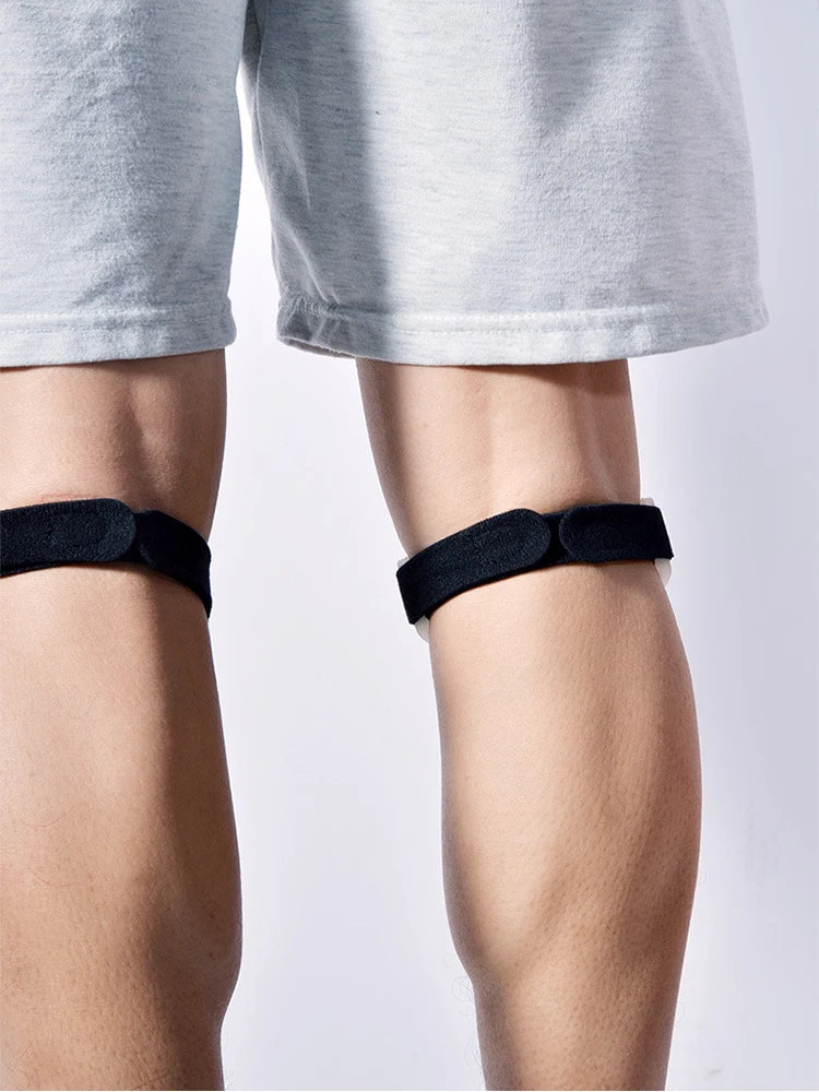 New Materials PVC Patellar Strap Knee Pads Support Waterproof Sweatproof Adjustable Knee Strap for Gym Sport Fitness Running 1PC