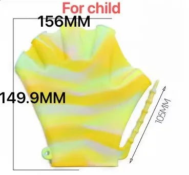 Child Adult Swimming Gloves Webbed Fitness Water Resistance Training Gloves Silicon Swimming Diving Glove Swim Training Mittens