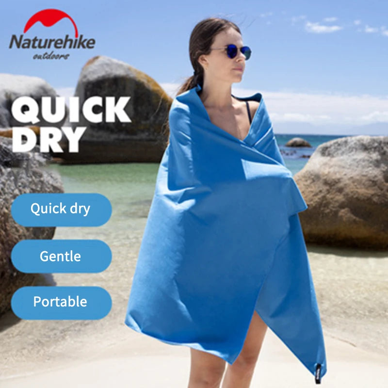 Quick Drying Bath Towel Absorbent Velvet Sides Soft Sport Antibacterial Tourist Fitness Gym Beach Swimming Towels