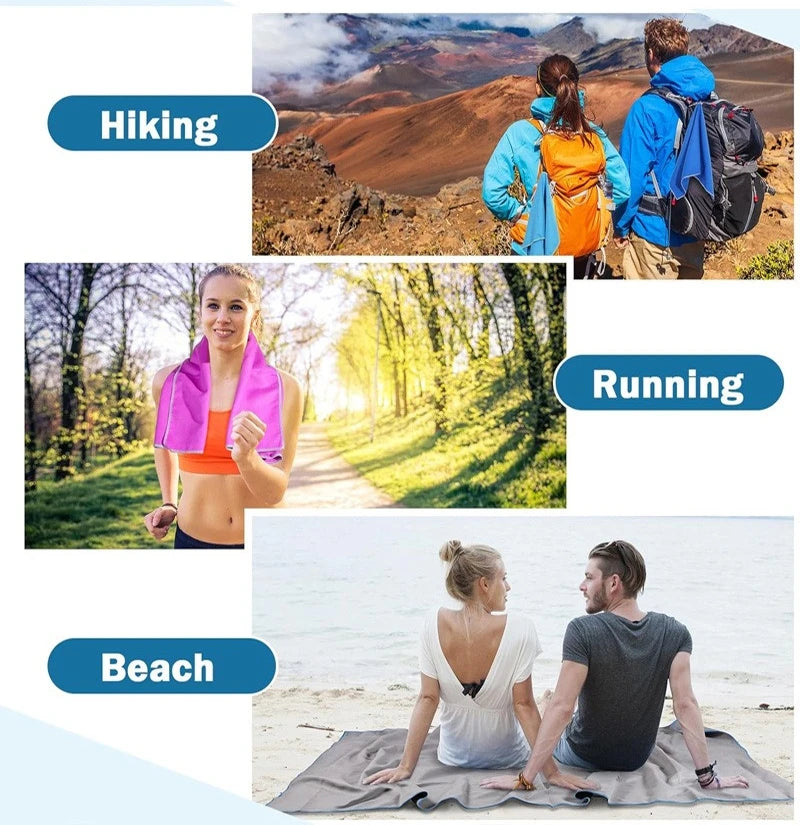 Quick-Drying Sports Towel 40x80/80x160CM Blue Grey Green Orange Swimming Gym Fitness Camping Running Beach Washcloth Towels