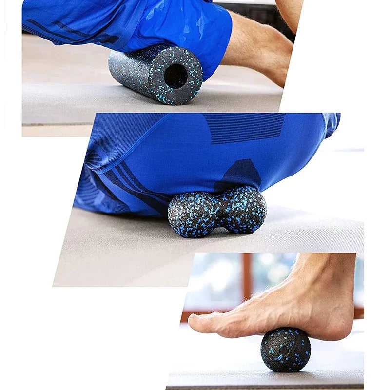 Fitness Yoga Roller EPP 5 In 1 Foam Roller Set For Deep Tissue Massage And Exercise, Neck Back Leg Arm Feet Muscles Recovery