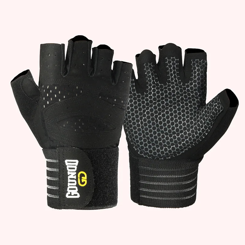 Weightlifting Gloves Wristband Support Breathable Anti-Slip