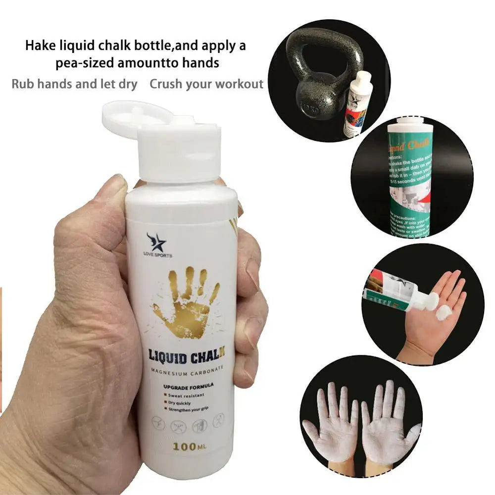 200ML LiquidChalk Anti-slip Magnesium Powder For Weightlifting Rock Powder Gym Fitness Supplies Climbing Lifting Workout