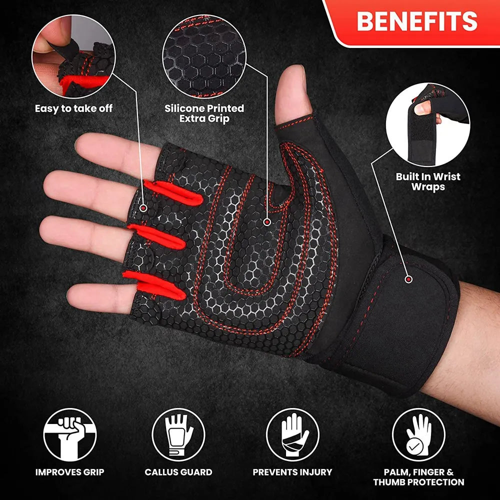 Weightlifting Wrist Straps Strength Training Adjustable