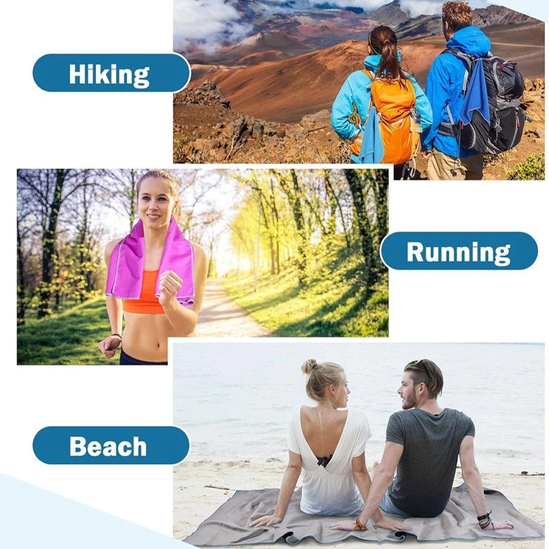 Quick-Drying Sports Towel 40x80/80x160CM Blue Grey Green Orange Swimming Gym Fitness Camping Running Beach Washcloth Towels