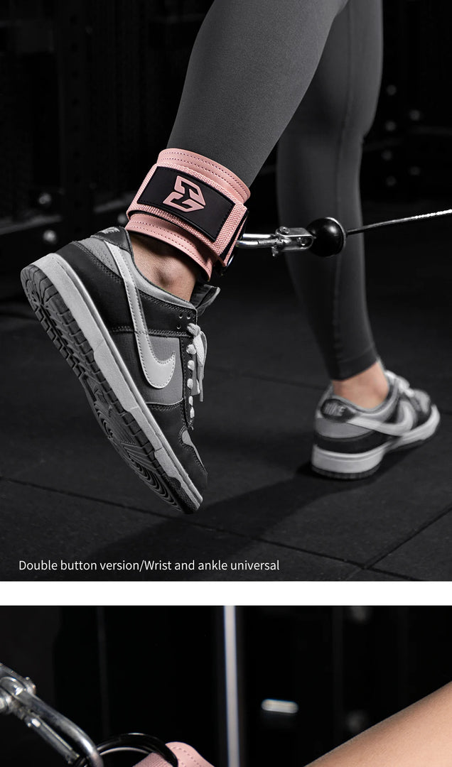 Fitness Ankle Straps Adjustable D-Ring Support Cuffs Gym Leg Strength Workouts Pulley With Buckle Sports Guard Safety Abductors