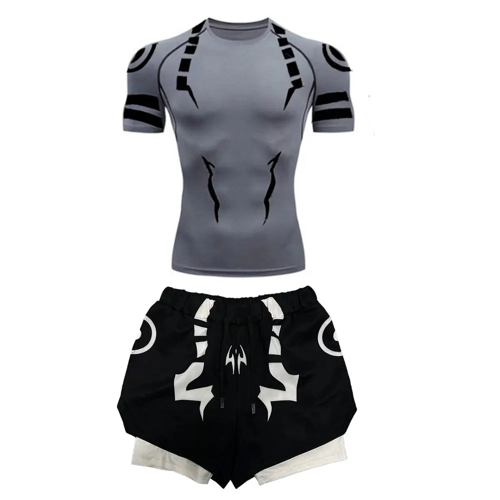 Anime Jujutsu Kaisen Compression Set Fitness Suit